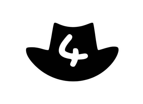 Cowboy Hat with Playful Mono 4: A Versatile Graphic for Crafts