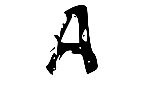 Decaying Rotten Mono Letter a: A Unique Craft and Graphics Asset