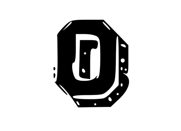 Fun Whacky Playful Mono Letter O V.2: A Unique Graphics Asset for Crafts