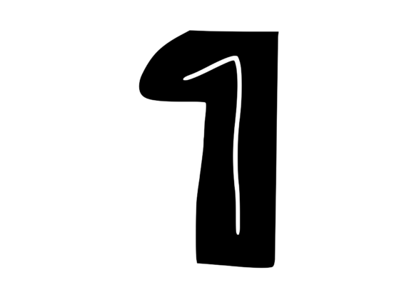 Funky Bold Skeleton Number 1: A Graphic for Creative Crafts