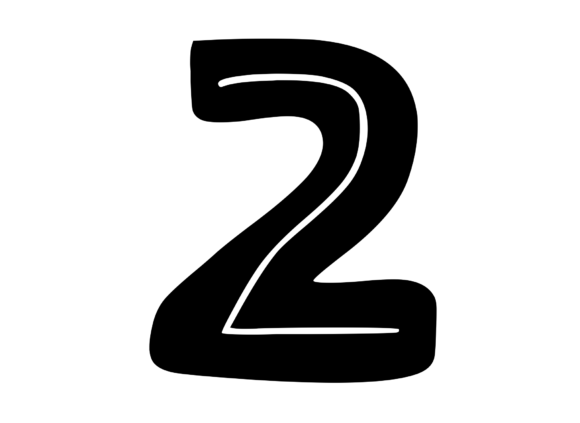 Funky Bold Skeleton Number 2: A Creative Asset for Graphics and Crafts