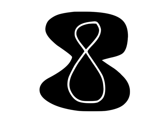 Funky Bold Skeleton Number 8: A Versatile Embroidery Design