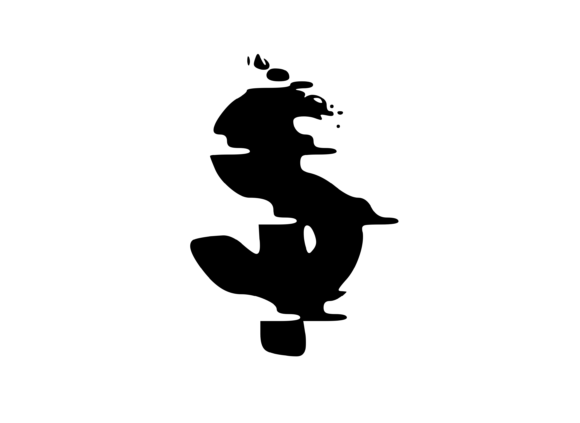 Glitched USA Dollar Symbol 7: A Unique Graphics Asset for Crafts