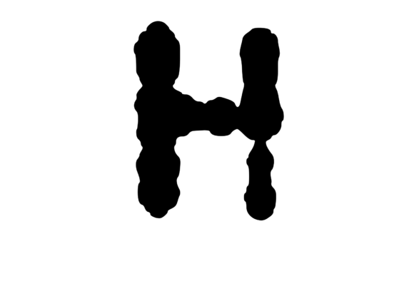 Ink Blot Stain Mono Letter H: A Unique Embroidery Choice