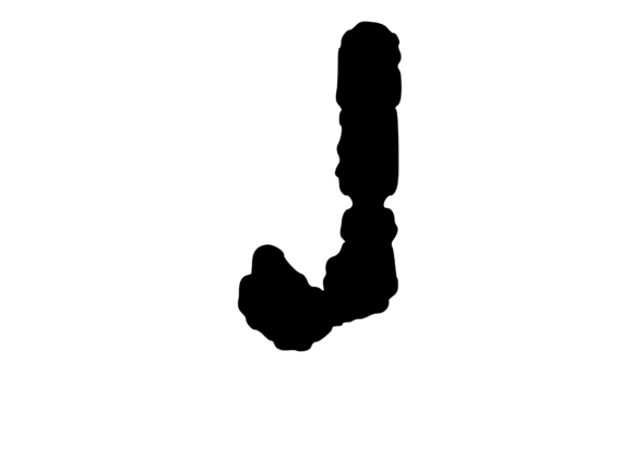 Ink Blot Stain Mono Letter J: A Unique Craft for Graphics
