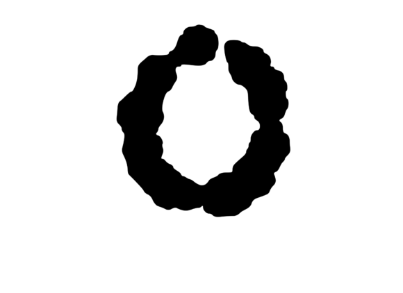 Ink Blot Stain Mono Number 0: A Unique Graphics Asset for Crafts