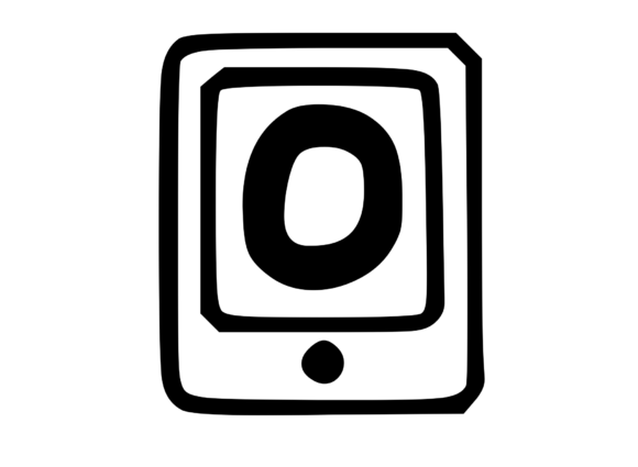 Mobile Tablet Device Mono Letter O: A Versatile Graphics Tool for Crafts