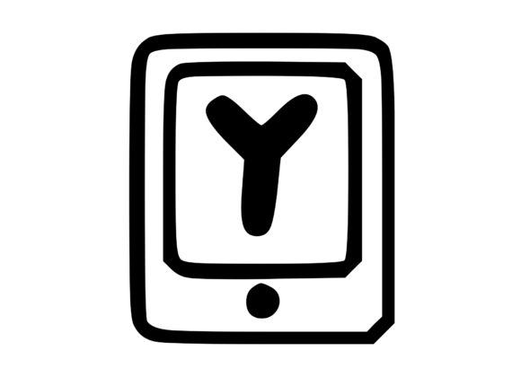 Mobile Tablet Device Mono Letter Y: A Stylish Embroidery Choice