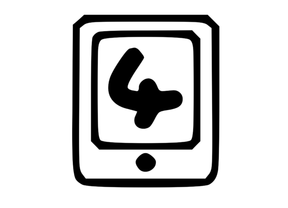 Mobile Tablet Device Mono Number 4: A Crafty Graphics Gem
