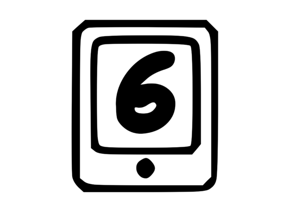 Mobile Tablet Device Mono Number 6: A Crafty Graphics Gem