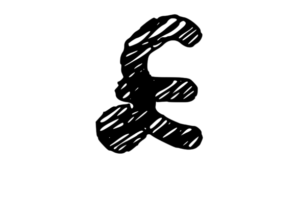Rough and Messy Scribbled Mono £: A Unique Graphics Asset for Crafts