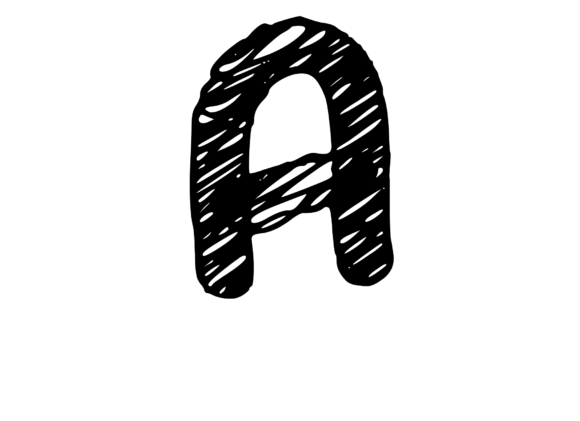 Rough and Messy Scribbled Mono Letter a for Creative Graphics