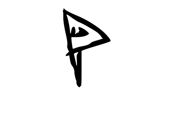 Rough Urban Zine Skater Mono Letter P for Crafts and Graphics