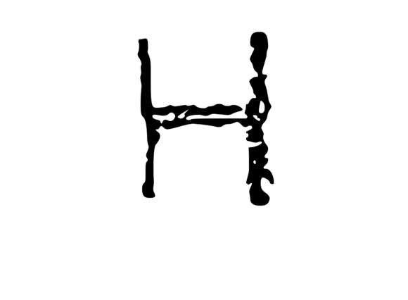 Scratched Mono Textured H: A Versatile Graphic for Crafts