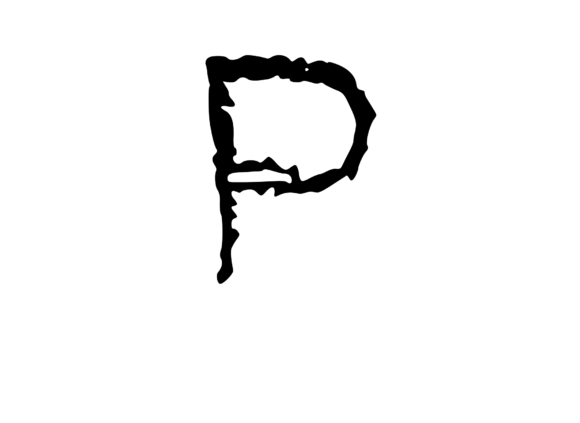 Scratched Mono Textured P: A Bold Graphics Choice for Crafts