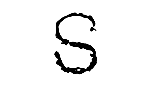 Scratched Mono Textured S for Graphics and Crafts
